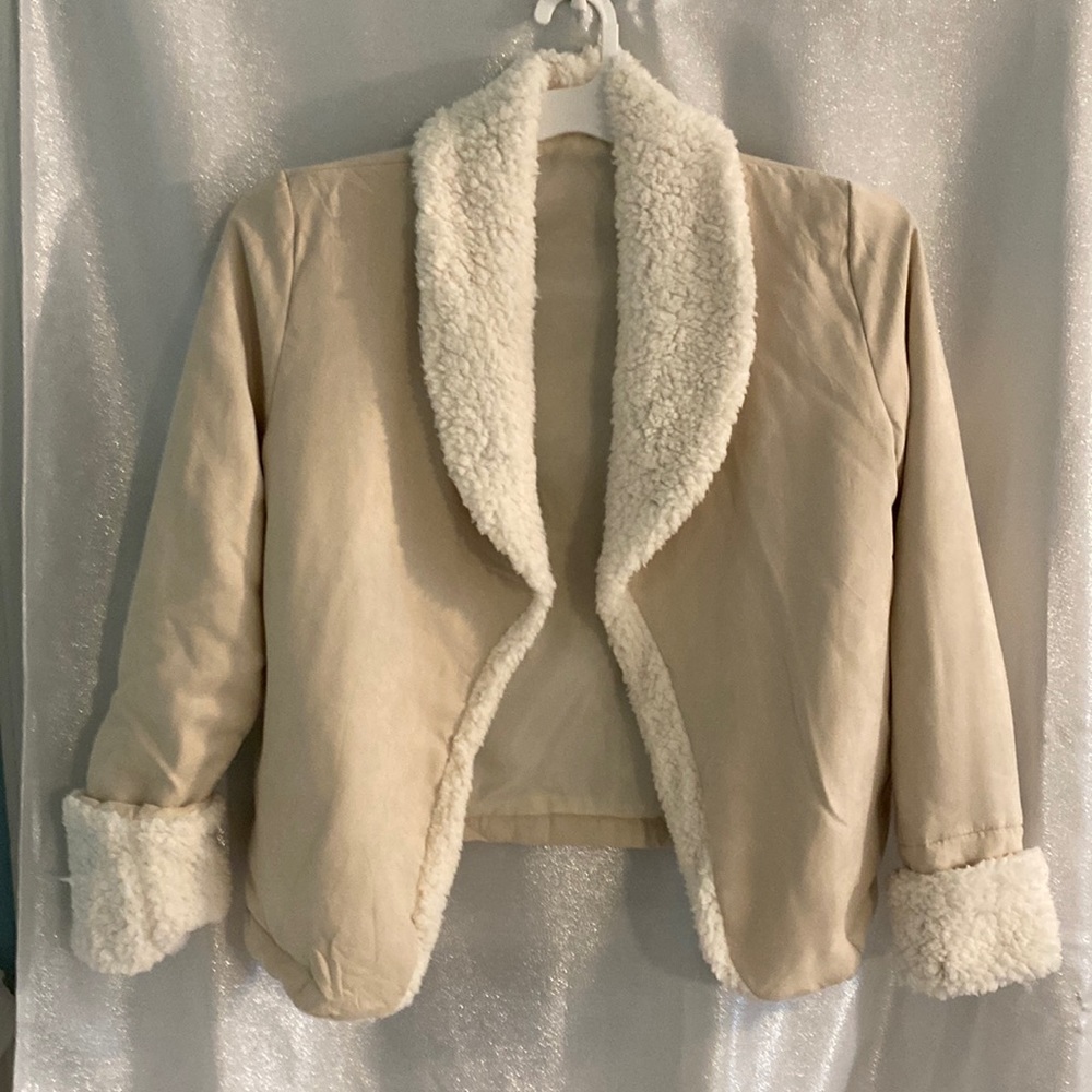 Jacket, suede look